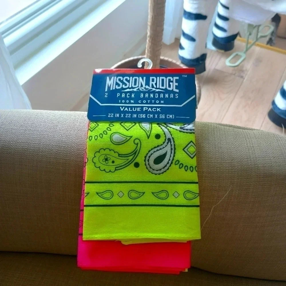 Mission ridge two pack yellow pink bandana set design home decor women's mens